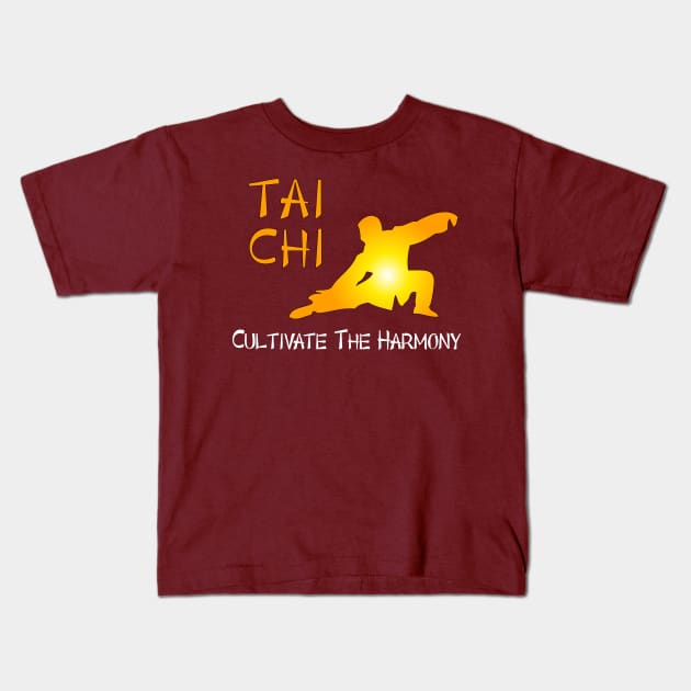 Tai Chi - Cultivate the Harmony Kids T-Shirt by TaiChiQiGong